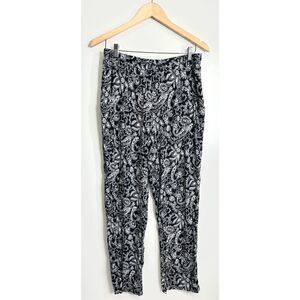 Kim Rogers Pants‎ Womens Floral Paisley Elastic Waistband Size Medium